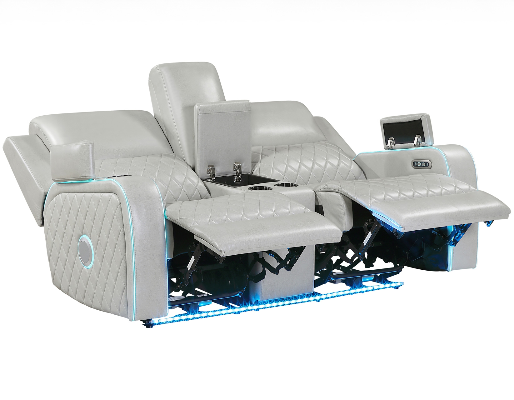 Power-Reclining Console Loveseat w/Speakers