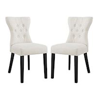 Dining Side Chairs Upholstered Fabric Set of 2