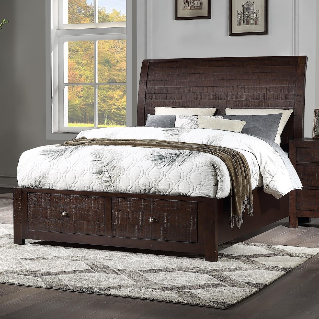 Winners Only Union California King Storage Sleigh Bed