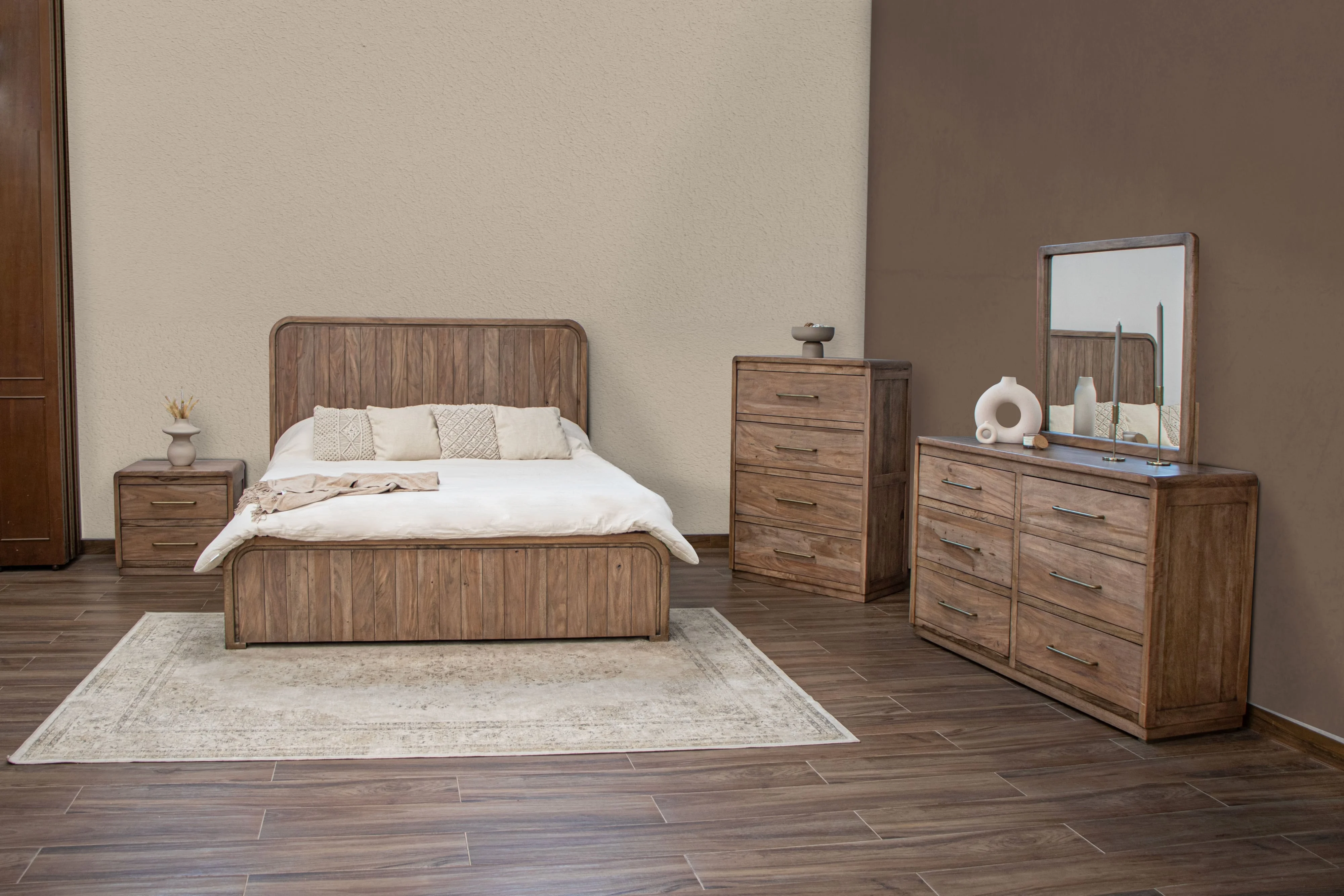 International Furniture Direct Mezquite IFD6621HBDQEx1+IFD6621PLTQEx1x1