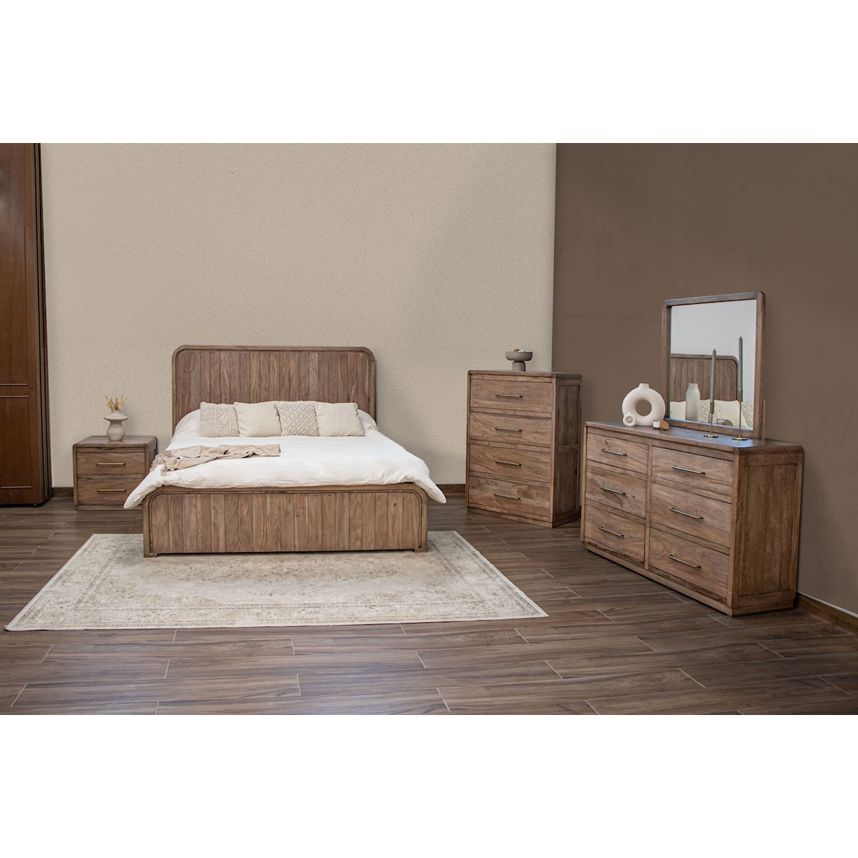 International Furniture Direct Mezquite 5-Piece King Bedroom Set