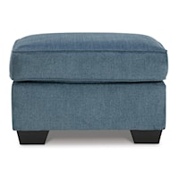 Contemporary Ottoman with Block Legs