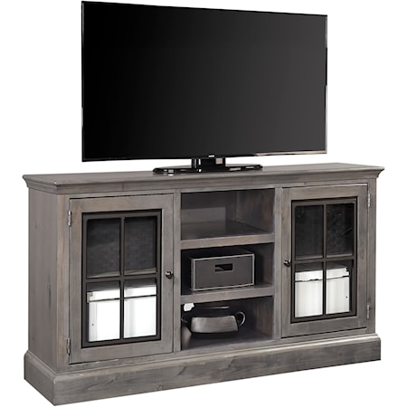 Transitional 59" TV Console with Wire Management