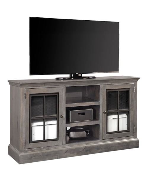 Transitional 59" TV Console with Wire Management