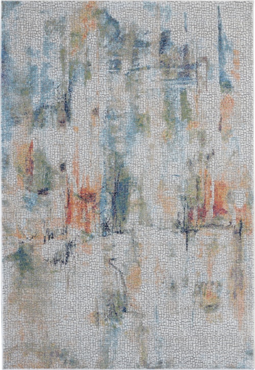 5'3" x 7'6" Ivory/Multicolor Rectangle Rug