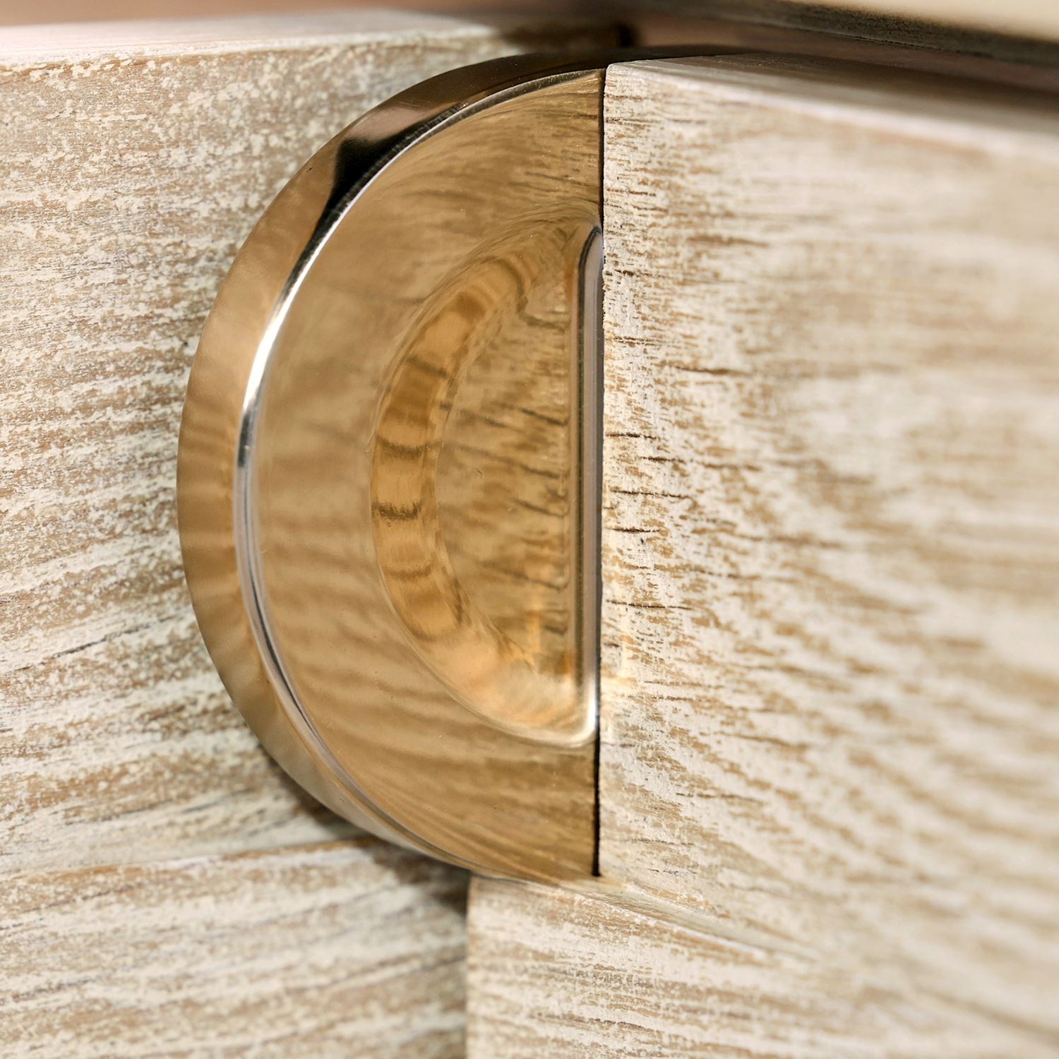 4-Door Limed Credenza w/Adjustable Shelves