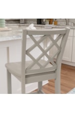 Powell Mayfair Coastal Lattice X-Back Counter Stool