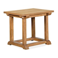 Transitional End Table with Large Rectangular Table Top