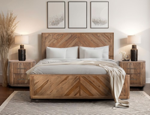Modern Rustic 3-Piece King Bedroom Set