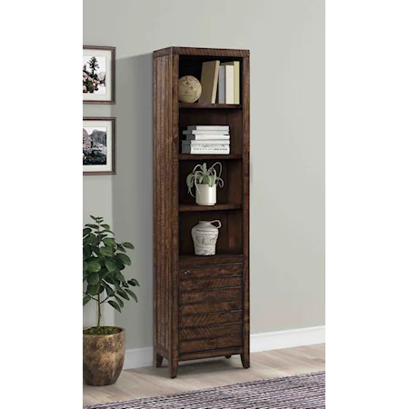 Transitional Open Shelving Bookcase
