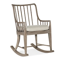 Casual Rocking Chair with Loose Performance Fabric Seat Cushion