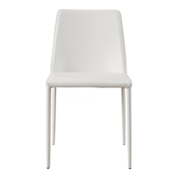 Contemporary White Vegan Leather Dining Chair