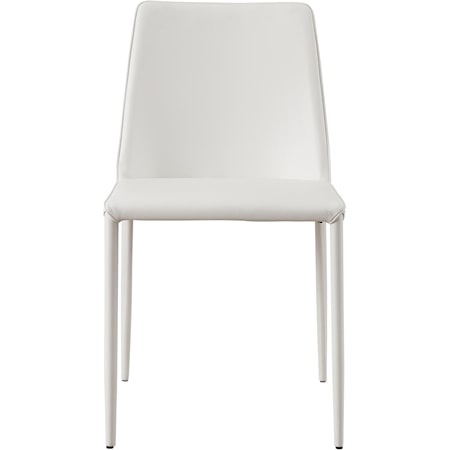 White Vegan Leather Dining Chair