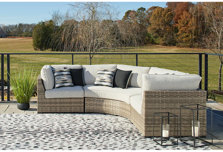 Calworth 3-Piece Outdoor Sectional by Signature Design by Ashley at Westrich Furniture & Appliances