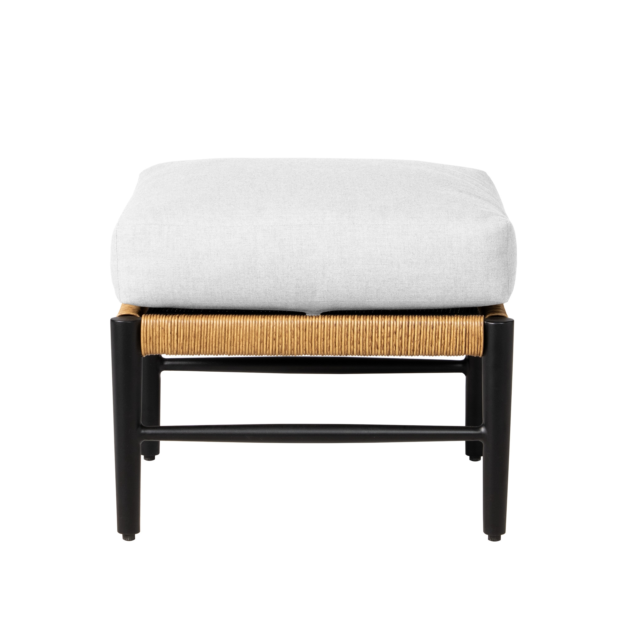 Cushioned Woven-Vinyl Chair Ottoman