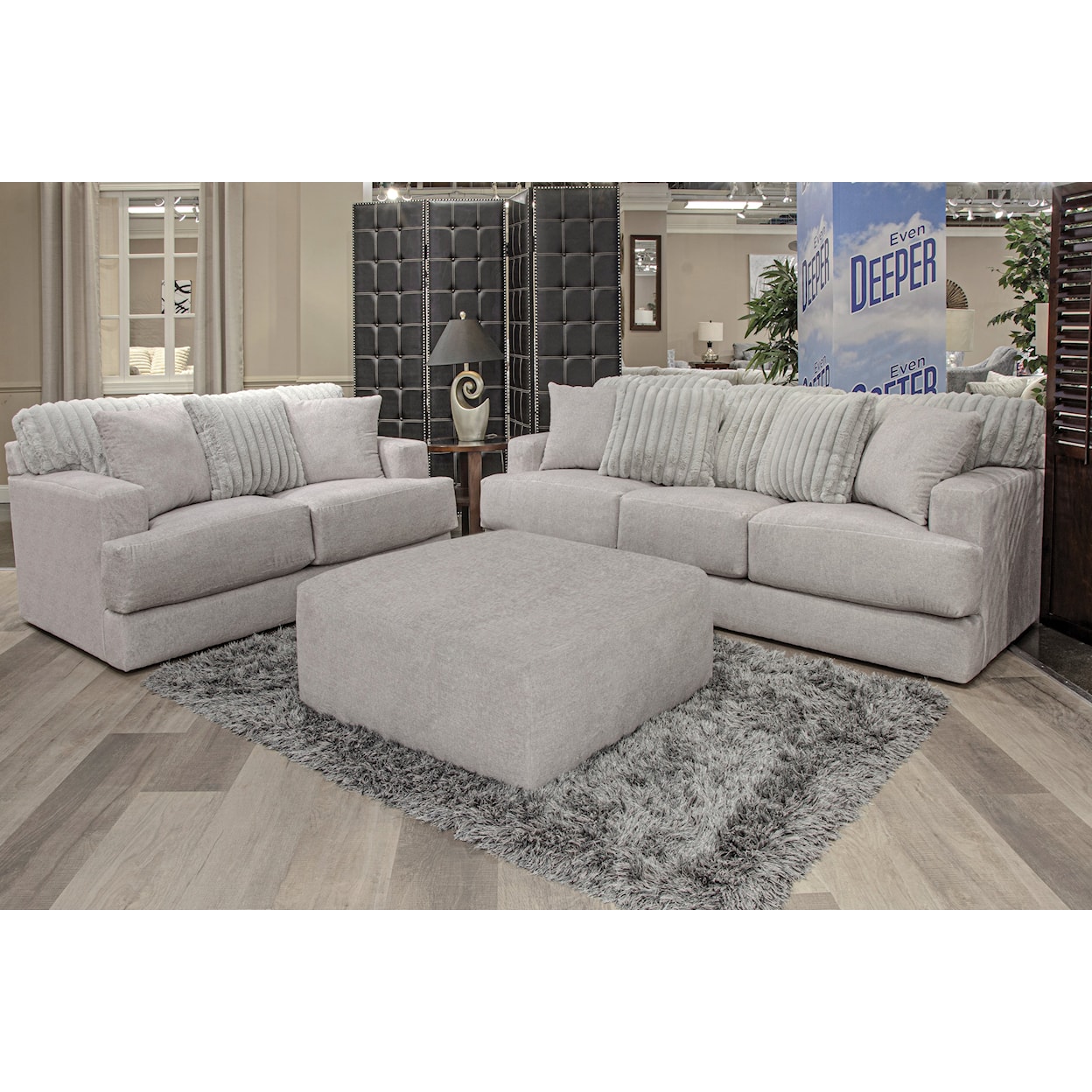 Jackson Furniture Eagan Loveseat with Channel Tufting