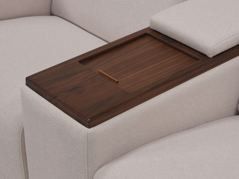 Palliser Oxford 4-Seat Corner Curve Oxford Console Sectional