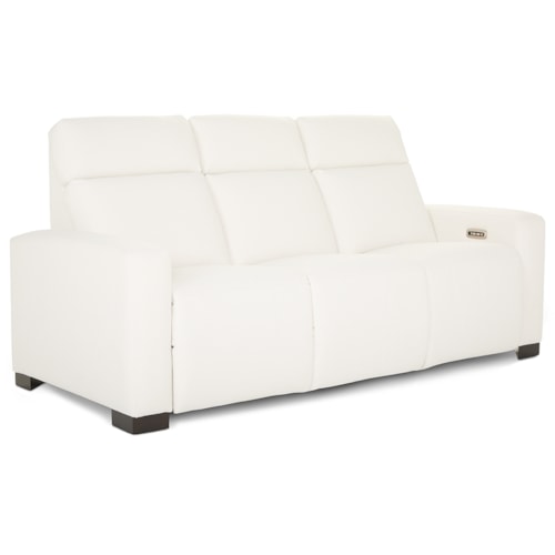 Contemporary Power Reclining Sofa with Power Headrests and USB Ports