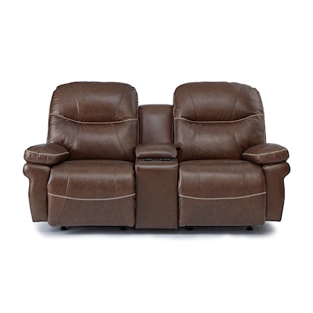 Leather Reclining Loveseat