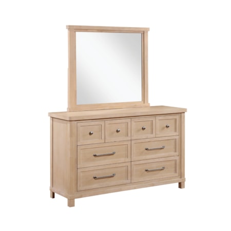 8-Drawer Dresser and Mirror