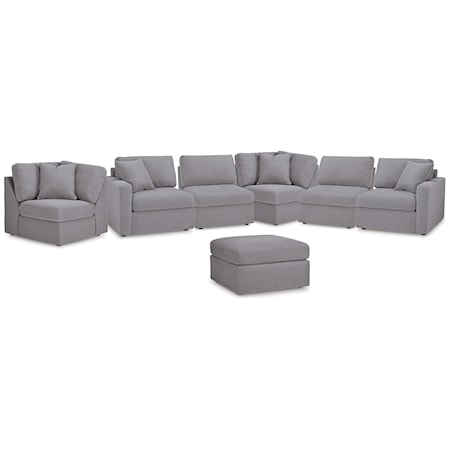 6-Piece Sectional And Ottoman