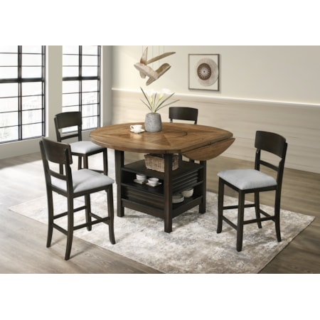 5-Piece Counter Height Dining Set