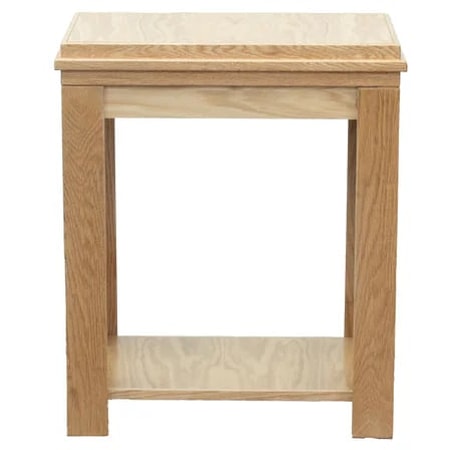 Transitional 1-Shelf Chairside Table