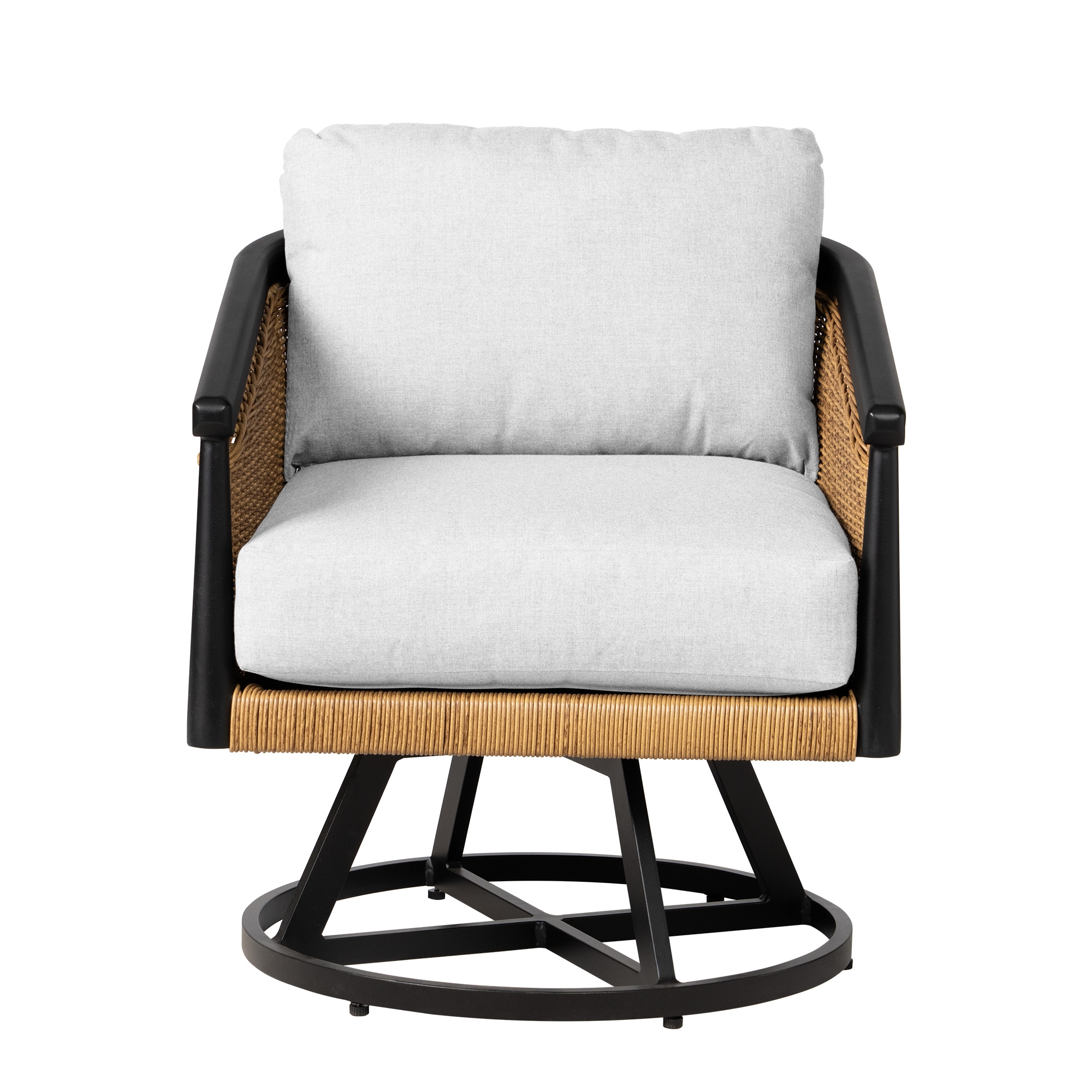 Woven-Vinyl Swivel Lounge Chair