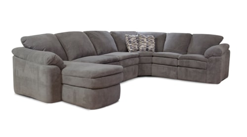 Casual 5-Piece Reclining Sectional Sofa with Chaise