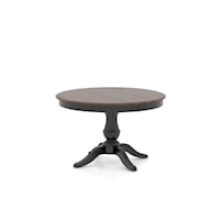 Traditional Customizable Round Pedestal Table with Antique Finish