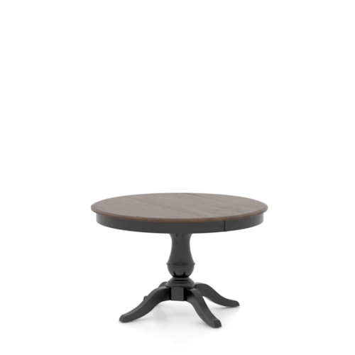 Traditional Customizable Round Pedestal Table with Antique Finish