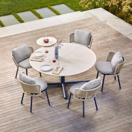 6-pc. Dining Set w/Stone-Top Table