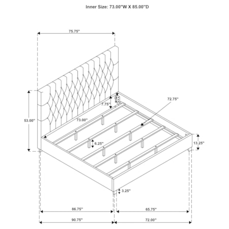 Chloe Cal King Panel Bed