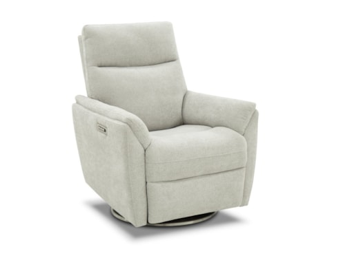 Casual Zero Gravity Power Swivel Recliner with Power Headrest and Power Lumbar