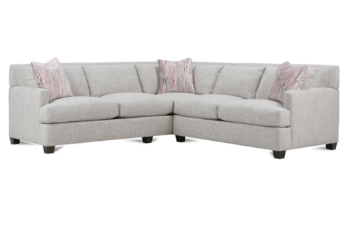 Contemporary 2-Piece Sectional Sofa with Loose Pillow Back