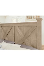 Panel Headboard with "X" Motif