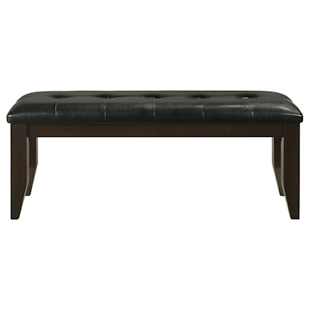 Leatherette Wood Dining Bench