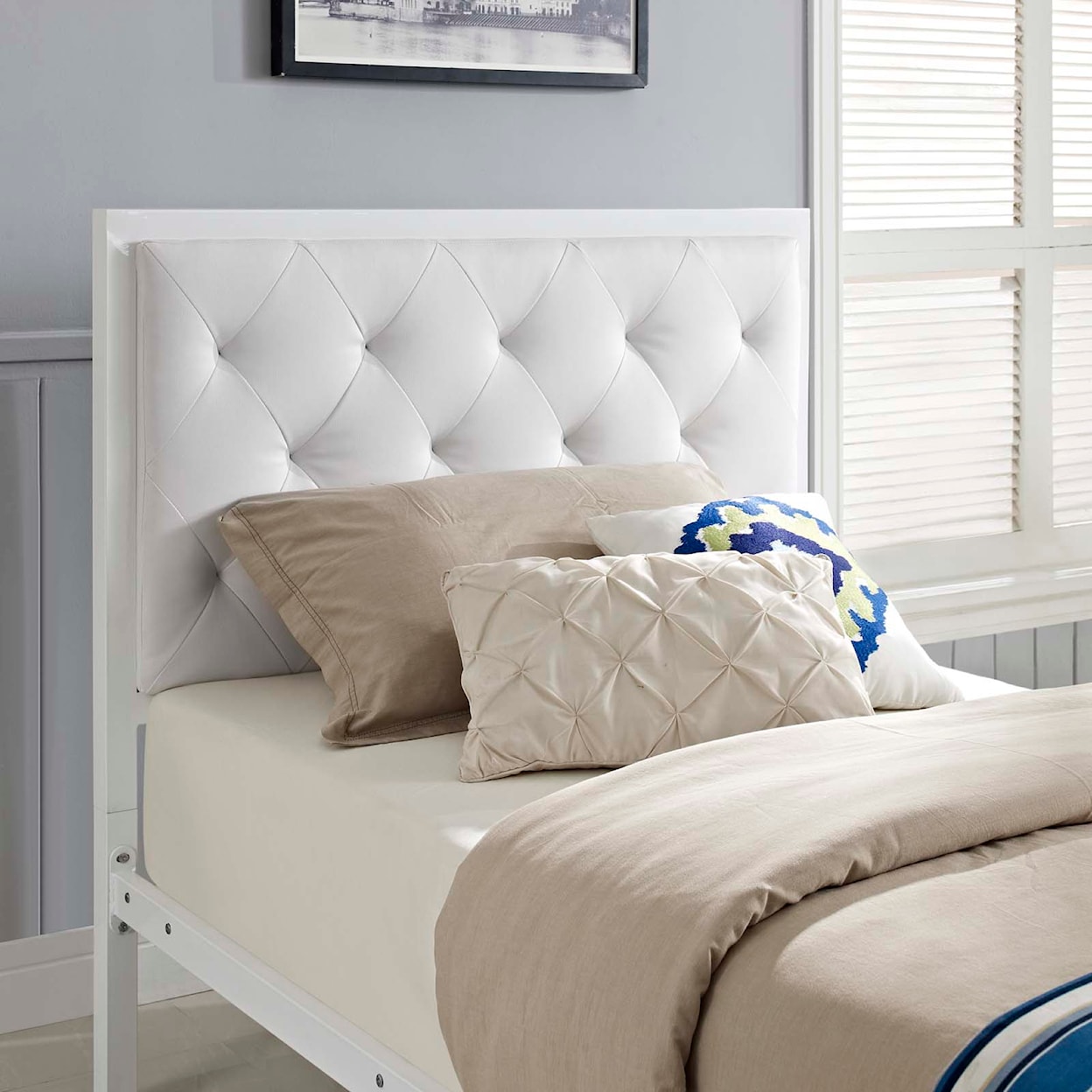 Modway Mia Vinyl Twin Platform Bed