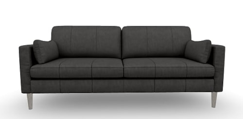 Mid-Century Modern Sofa with Two Pillows