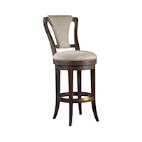 Modern Upholstered Swivel Barstool