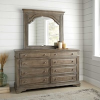 Highland Park Vintage 8-Drawer Dresser and Mirror Set