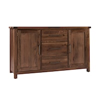 Farmhouse Dining Room Server with Concealed Storage
