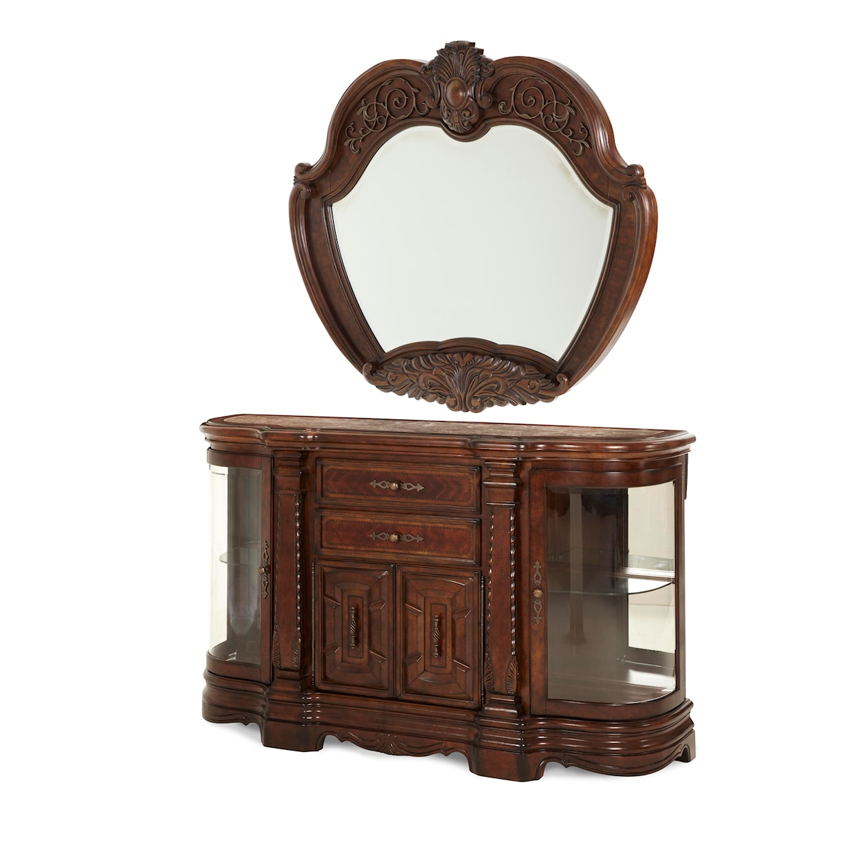 Michael Amini Windsor Court Sideboard with Mirror