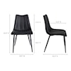 Moe's Home Collection Alibi Alibi Dining Chair Matte Black-M2