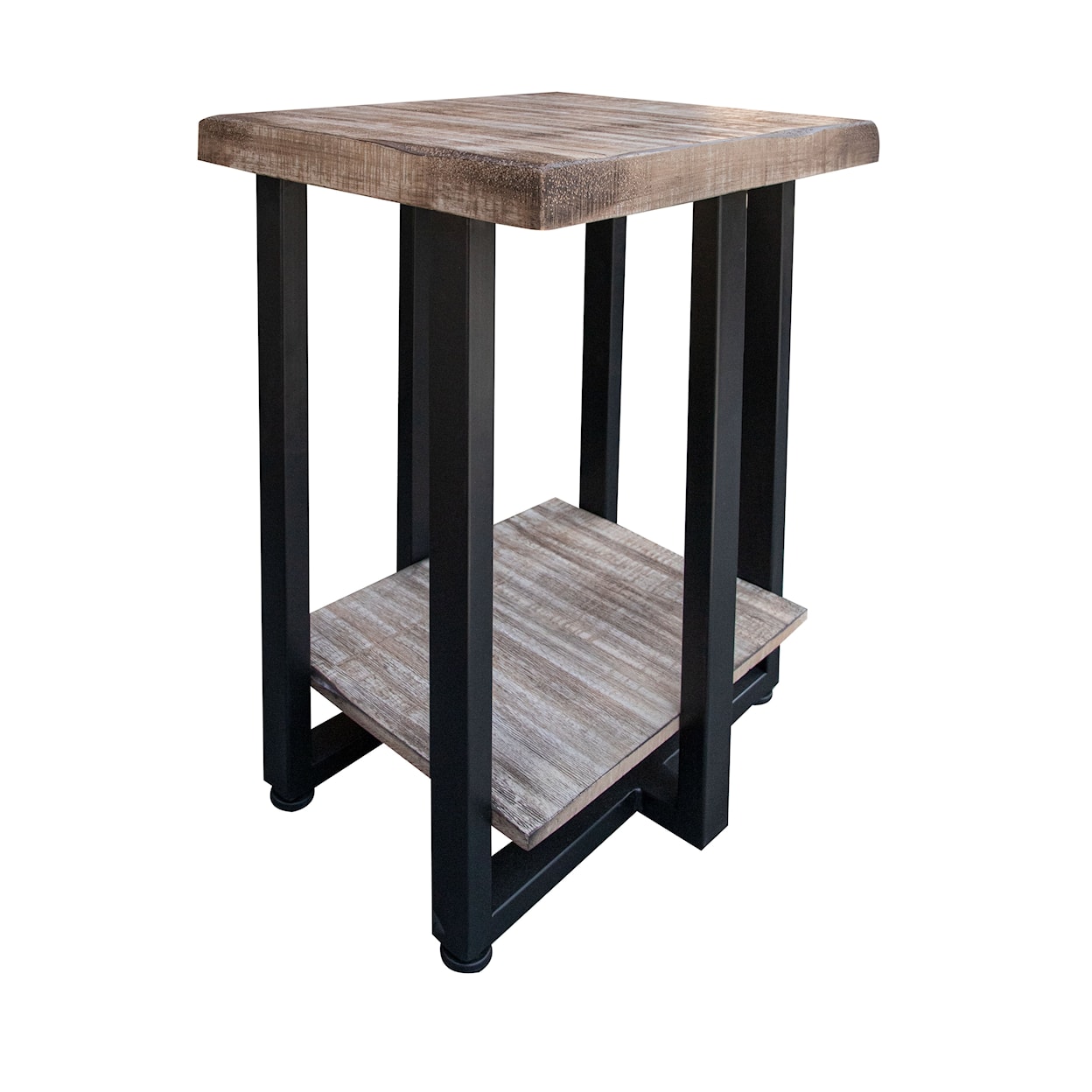 International Furniture Direct Old Wood Chairside Table
