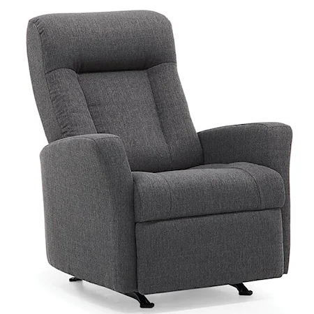 Banff Contemporary Rocking Manual Recliner with Tight Cushions