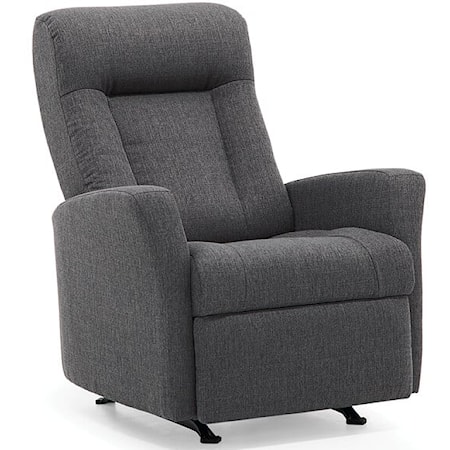 Banff Contemporary Rocking Manual Recliner with Tight Cushions