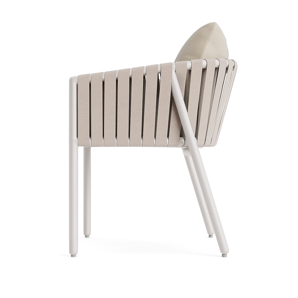 Cushioned Strap Dining Armchair