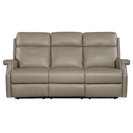 Transitional Zero Gravity Sofa with Nailhead Trim