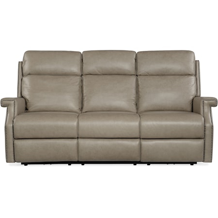 Transitional Zero Gravity Sofa with Nailhead Trim